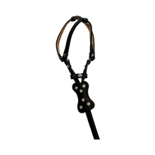 Load image into Gallery viewer, Bone Leather All-In-One Harness with Bone Slider and 6 Austrian Crystals Product vendor