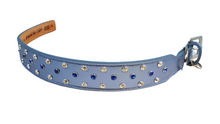Load image into Gallery viewer, Callie Crystal Cluster Wider Leather Dog Collar Product vendor