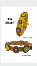 Load image into Gallery viewer, Brady Double Disc Leather Dog Collar with Nickel Stud Center