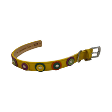 Load image into Gallery viewer, Brady Double Disc Leather Dog Collar with Nickel Stud Center