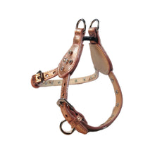 Load image into Gallery viewer, Brie Leather Step-In Dog Harness with Clear Crystals on Straps and Tabs Product vendor