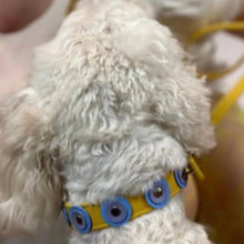 Load image into Gallery viewer, Brady Double Disc Leather Dog Collar with Nickel Stud Center Product vendor