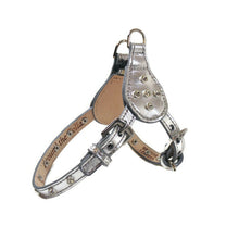 Load image into Gallery viewer, Brie Leather Step-In Dog Harness with Clear Crystals on Straps and Tabs Product vendor
