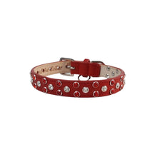 Load image into Gallery viewer, Callie Cluster of Crystals Leather Dog Collar Product vendor