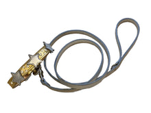 Load image into Gallery viewer, Breck Leather Star Dog Collar with 4 Crystals Between Stars Product vendor