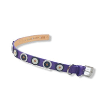 Load image into Gallery viewer, Brady Double Disc Leather Dog Collar with Crystals on Disc Product vendor