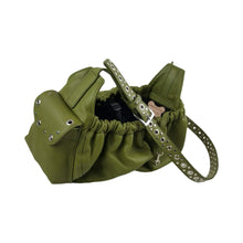 Cargar imagen en el visor de la galería, Avocado leather Jaxon dog sling carrier
