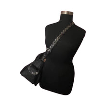 Cargar imagen en el visor de la galería, Black leather Jaxon sling carrier dog