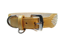 Load image into Gallery viewer, Macky 4 Row Swarovski Crystal Leather Dog Collar - Around The Collar NY