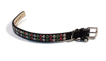 Load image into Gallery viewer, Ava Double Row Austrian Crystal Christmas Leather Dog Collar Product vendor