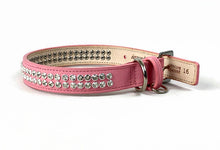 Load image into Gallery viewer, Ava Double Row Close Crystal Leather Dog Collar Product vendor