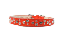 Load image into Gallery viewer, Bella bling &amp; crowns leather dog collar