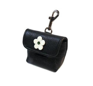 Ellie Poop Bag Holder with Crystal on Flower - Around The Collar NY