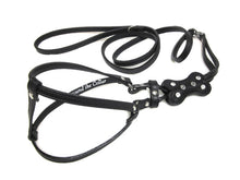 Load image into Gallery viewer, Bone Leather All-In-One Harness with Bone Slider and 6 Swarovski Crystals - Around The Collar NY