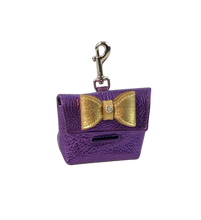 Load image into Gallery viewer, Bow leather dog poop bag holder