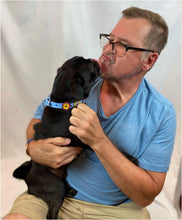 Load image into Gallery viewer, Brady Double Disc Leather Dog Collar with Crystals on Disc and Collar Product vendor