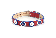 Load image into Gallery viewer, Brady Americana Double Disc Dog Collar with Crystal on Disc