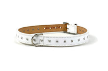 Load image into Gallery viewer, Brie Hanukkah Leather Dog Collar with Single Row Crystals