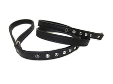 Load image into Gallery viewer, Brie Leather 2 Tone Crystal Dog Leash