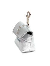 Load image into Gallery viewer, Brie Leather Poop Bag Holder with Single Row Swarovski Crystals - Around The Collar NY