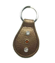 Load image into Gallery viewer, Brie Leather Key FOB with Swarovski Jewels - Around The Collar NY