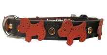 Load image into Gallery viewer, Malka Crystal Leather Dog Collar - Around The Collar NY
