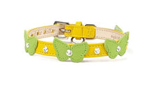 Load image into Gallery viewer, Butterfly Leather Collar with Crystals on Butterfly & Collar WIP - Around The Collar NY