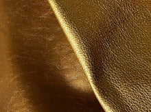 Cargar imagen en el visor de la galería, Bronze Metallic leather for dog and cat collars