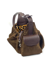 Load image into Gallery viewer, Classic Ultra Suede and Leather Dog Sling Carrier
