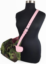 Load image into Gallery viewer, Camouflage Sling Carrier with Leather Strap &amp; Pocket Flap - Around The Collar NY