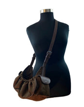 Cargar imagen en el visor de la galería, Classic Ultra Suede and Leather Dog Sling Carrier Product vendor