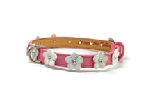 Load image into Gallery viewer, Ellie flower leather dog collar