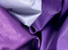 Cargar imagen en el visor de la galería, Shades of Purple leather for dog and cat collars