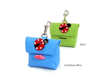 Load image into Gallery viewer, Eudora Ladybug Leather Poop Bag Holder Product vendor