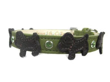 Load image into Gallery viewer, Malka Crystal Leather Dog Collar - Around The Collar NY