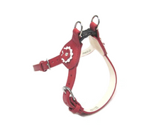 Load image into Gallery viewer, Penelope Flower Leather  Dog Step-In Harness with Austrian Crystal on Flower