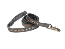 Load image into Gallery viewer, Shanti Leather 2 Tone Crystal Leash - Around The Collar NY