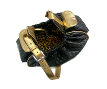 Load image into Gallery viewer, Classic Quilted Black Sling with Leather Straps and Pocket Flaps