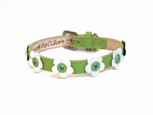 Load image into Gallery viewer, Riley Leather Flower Dog Collar Product vendor