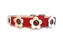 Load image into Gallery viewer, Riley Leather Flower Dog Collar Product vendor