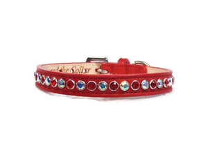 Shanti Christmas Dog Leather Collar