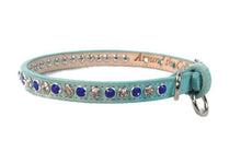 Load image into Gallery viewer, Shanti Leather Jewel Collar with Alternating Crystals - Around The Collar NY