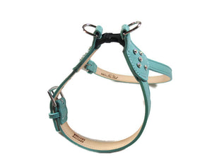 Brie Leather Step In Harness with Swarovski Crystals on Side Tabs - Around The Collar NY