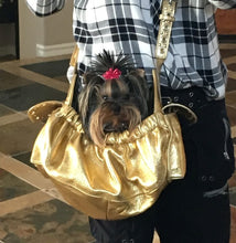 Load image into Gallery viewer, Jaxon Leather Holiday Dog Sling Carrier Product vendor