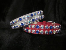 Load image into Gallery viewer, Ava Double Row Austrian Crystal Christmas Leather Dog Collar Product vendor