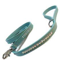 Load image into Gallery viewer, Shanti Jeweled Leather Leash - Around The Collar NY