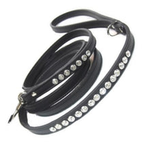 Load image into Gallery viewer, Shanti Jeweled Leather Leash - Around The Collar NY