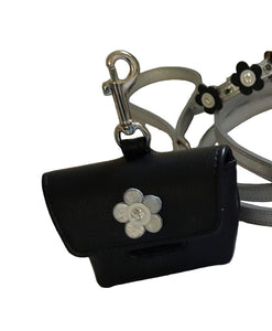 Riley Leather Flower Poop Bag Holder Product vendor