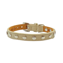 Cargar imagen en el visor de la galería, ELVIS Single Row Nickel Studs Leather Dog Collar Product vendor
