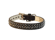 Load image into Gallery viewer, Ava Double Row Close Crystal Leather Dog Collar Product vendor